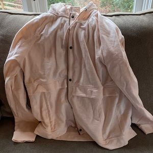 Medium Light Pink Zip Up Sweatshirt